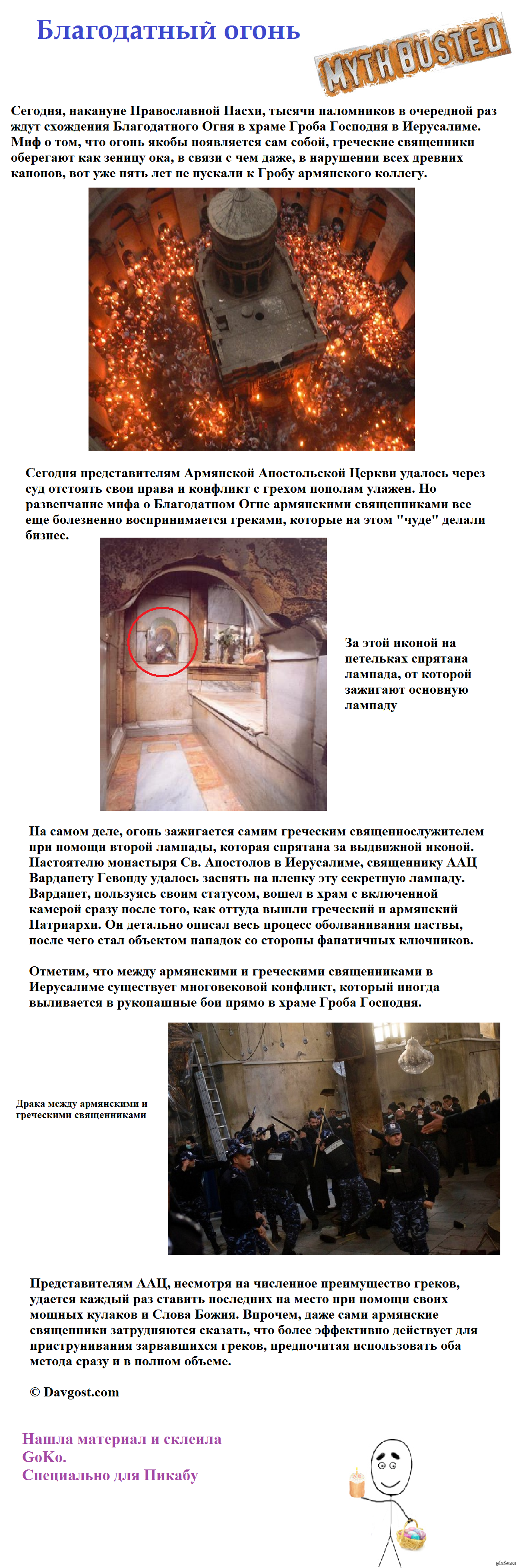 Схождение Благодатного огня. Миф о Благодатном огне.
