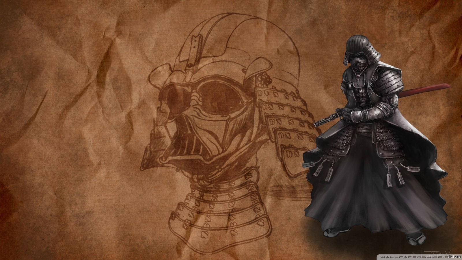 Samurai wars. Дарт Вейдер Самурай. Darth Vader Samurai Art. Ронин Самурай Вейдер.