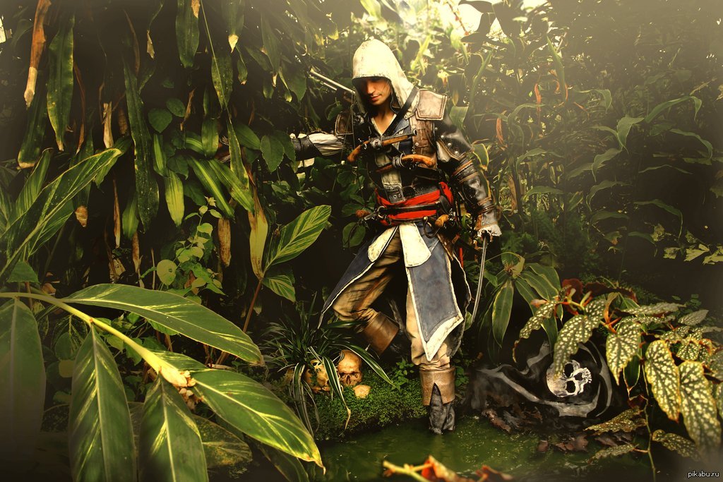 Ac 4 8. Эдвард ассасин Крид 4. Джунгли ассасин Крид 4. Edward Kenway Cosplay. Косплей Assassins Creed 4 Black Flag.