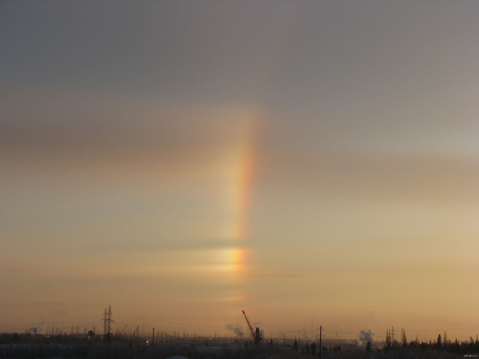 Rainbow City Whatever you call a ship, so it will float © :) - My, Rainbow, Nature, freezing