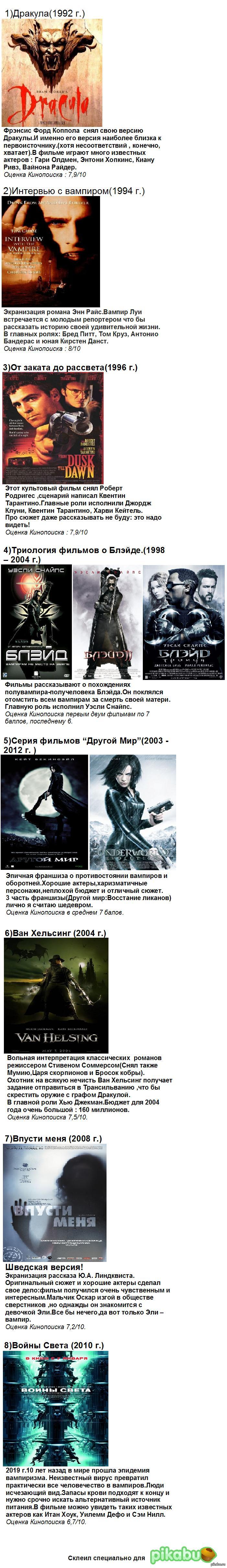Достойные фильмы о вампирах | Пикабу