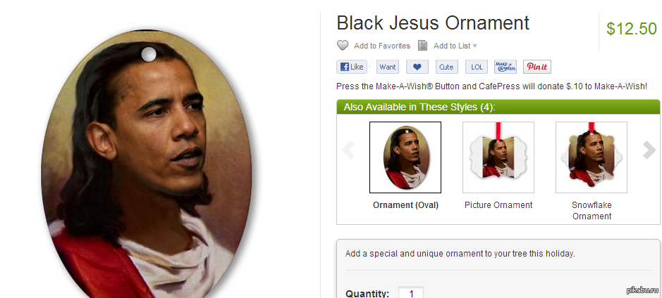 Translation: decoration with black Jesus. - Barack Obama, Obama, The americans