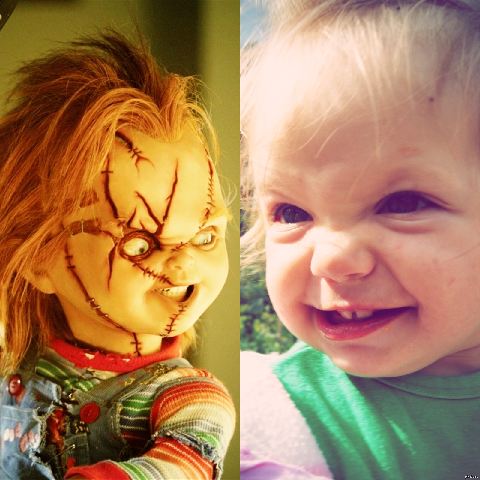 I think my sister looks like Chucky... - My, Sister, Chucky, Danger, Sisters