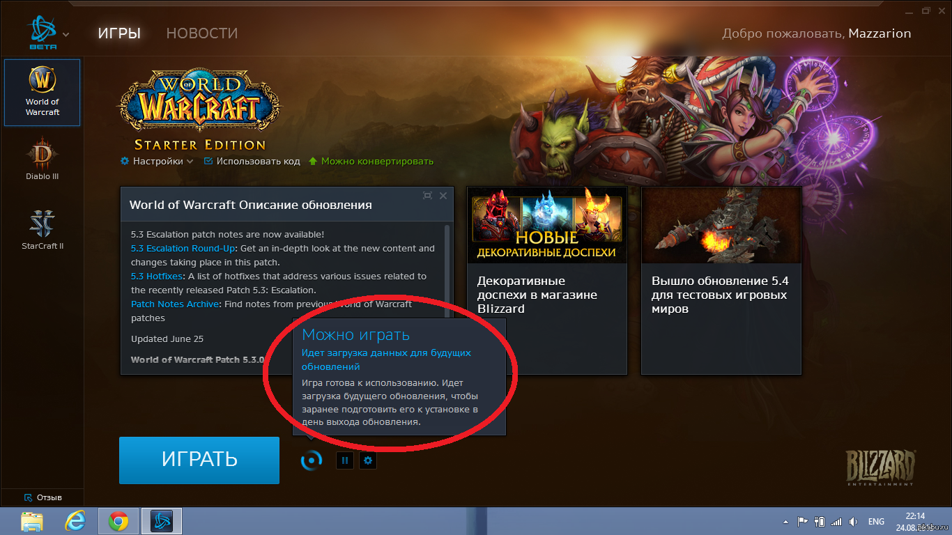 Blizzard карта оплаты