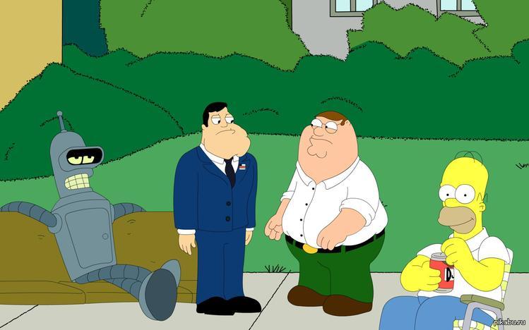 They are together) - NSFW, Family guy, The Simpsons, American Daddy, Futurama