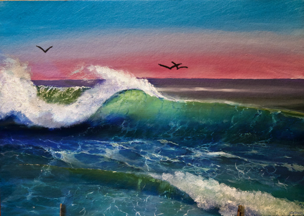Красивые рисунки моря. Море рисунок. Нарисовать море. Морской пейзаж гуашью. Морской пейзаж цветными карандашами.