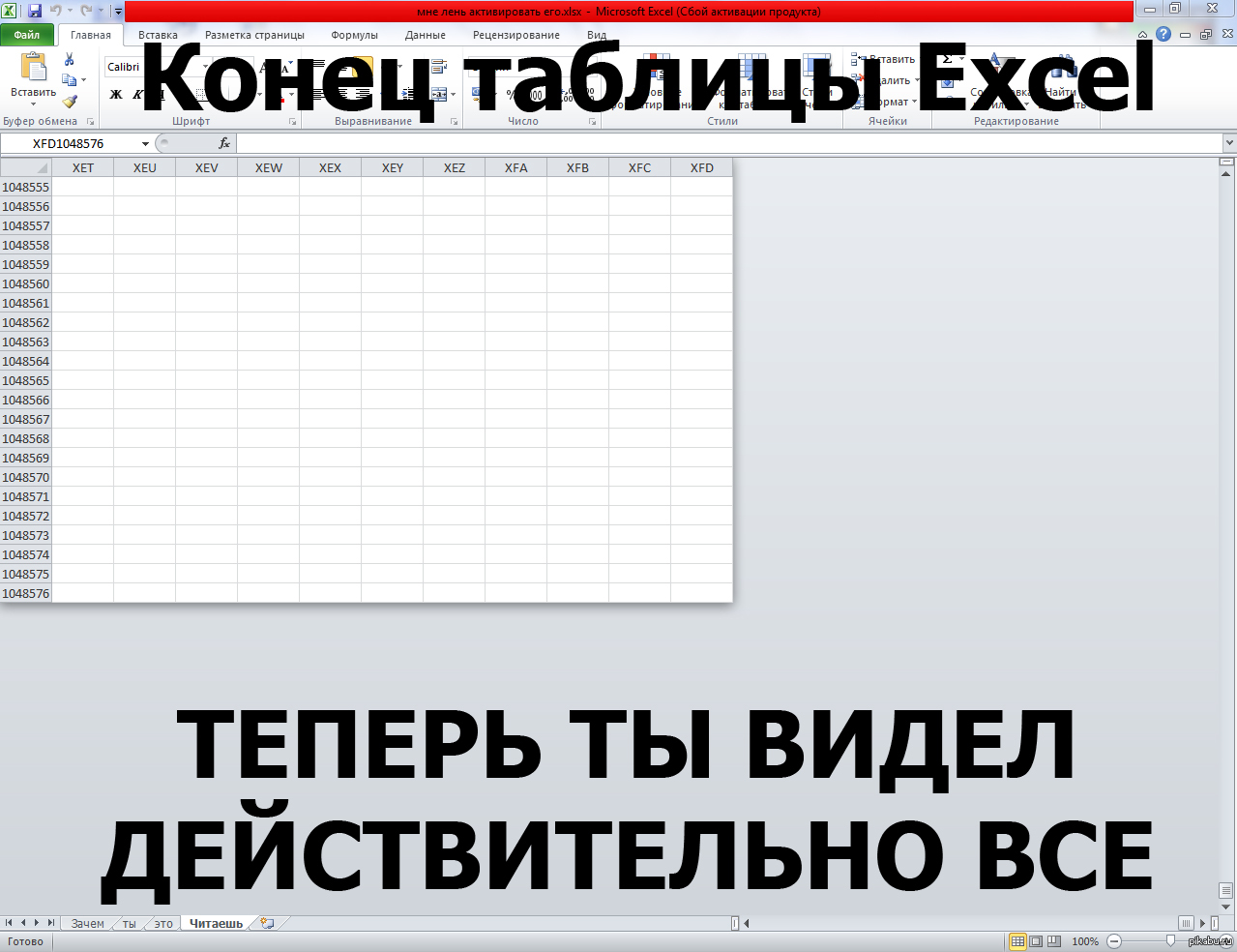 Прикольная таблица