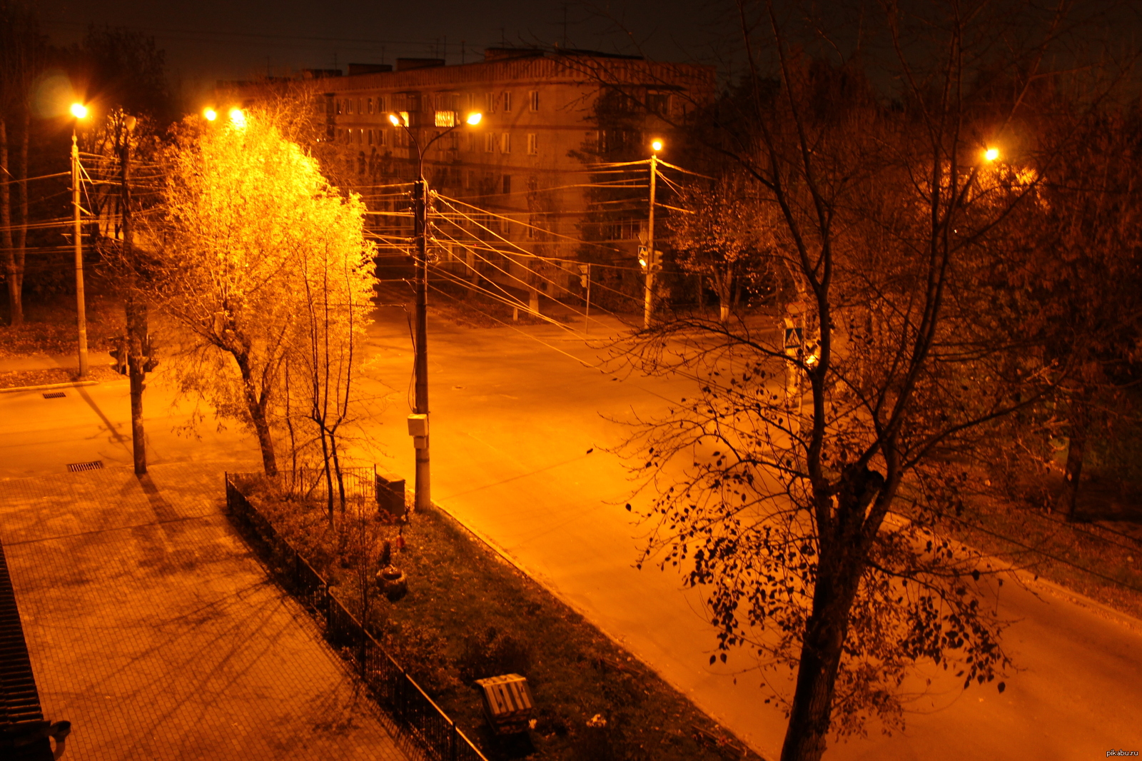 Ночной калужский перекресток | Пикабу