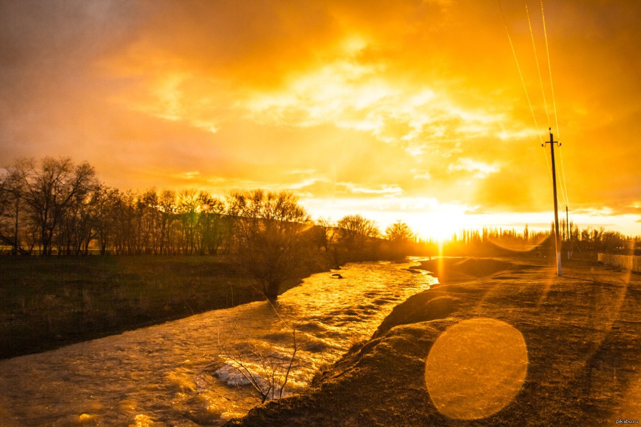 River at sunset - River, My, Sunset, The photo, My