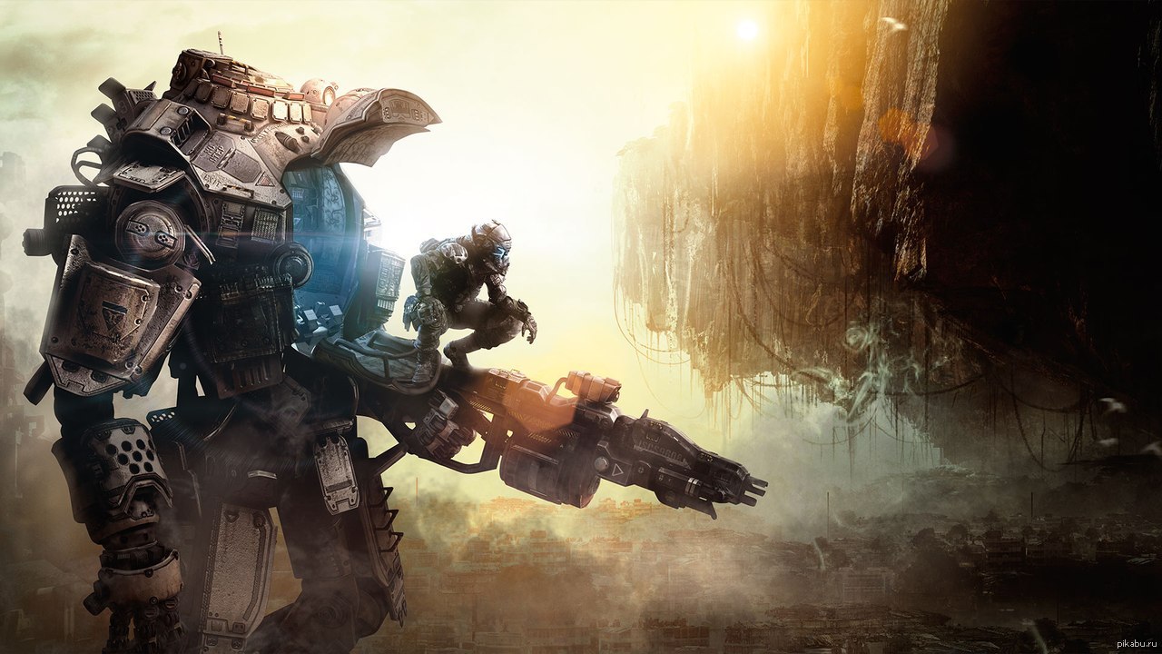 Арт к игре Titanfall, шутер от 1-го лица и стимулятор меха. | Пикабу