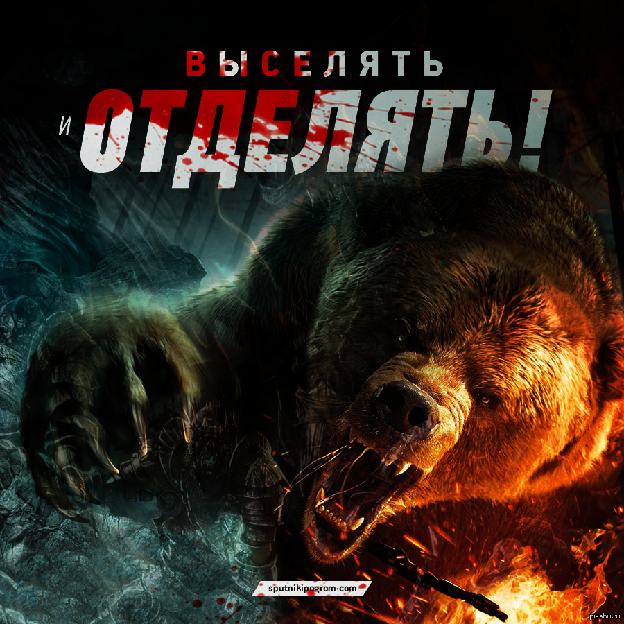 The bear is a symbol... - Racism, Russians, Russia, Patriotism, Images, Poster