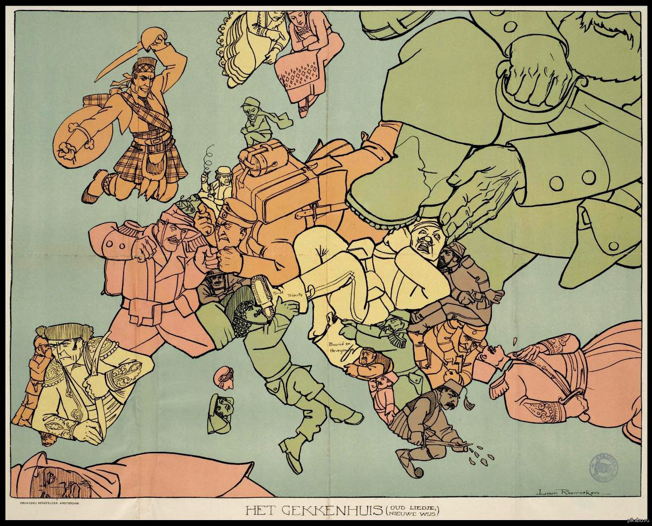 Карта время ранних. Карта Европы 1914. Сатирическая карта Европы 1914. Карикатурная карта Европы 1914. Карикатурные карты первой мировой войны.
