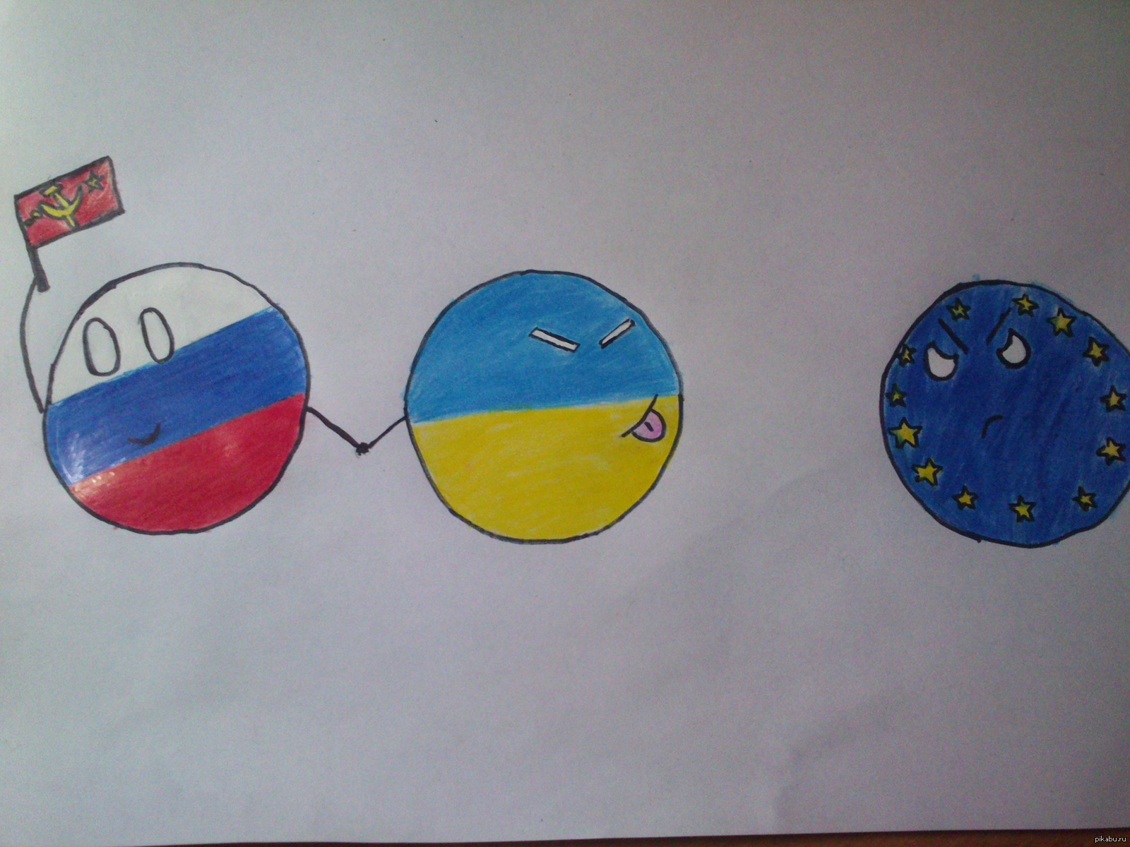 Рисунок на тему Россия против Украины