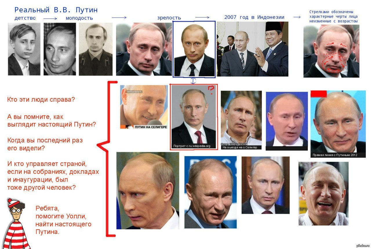 Кто руководит путиным. Двойники Путина Удмурт банкетный. Двойники Путина 2022. Клоны Путина. Клоны Путина доказательства.