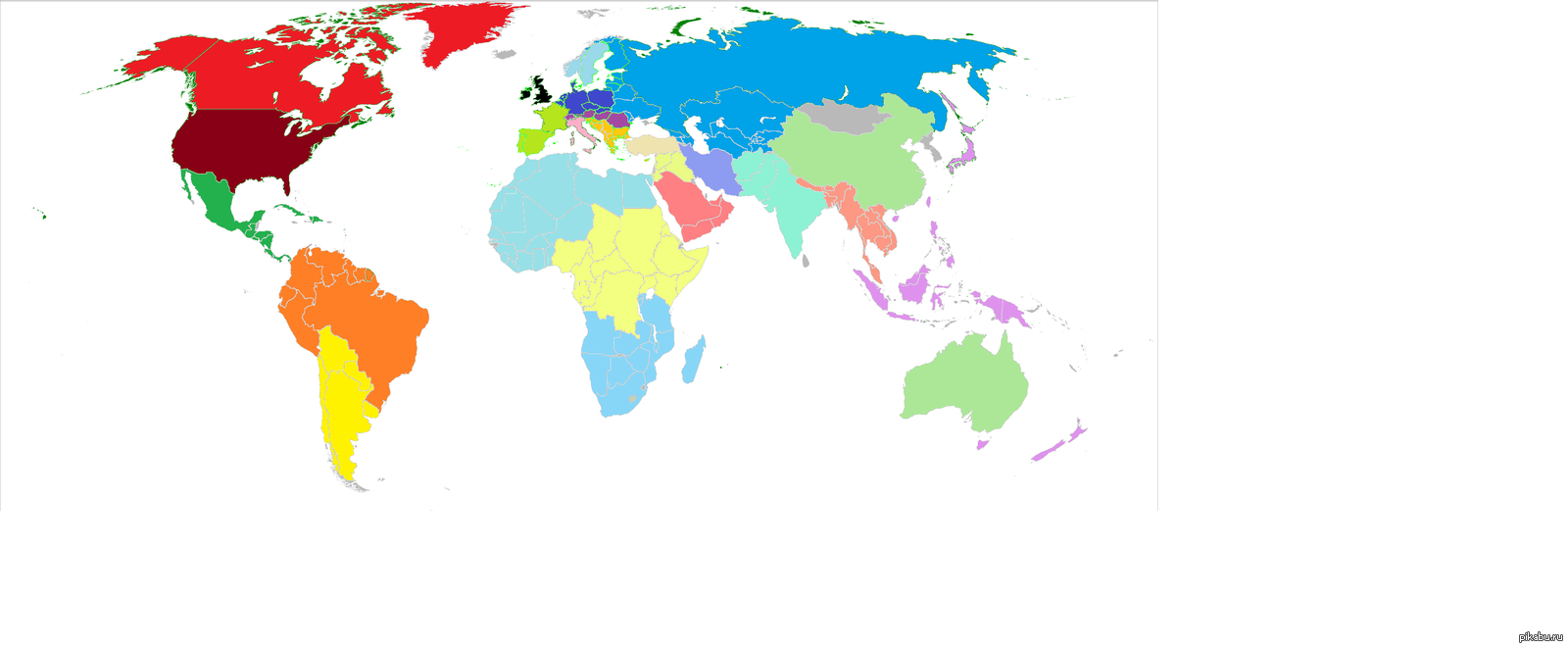 Карта мира 2020 года