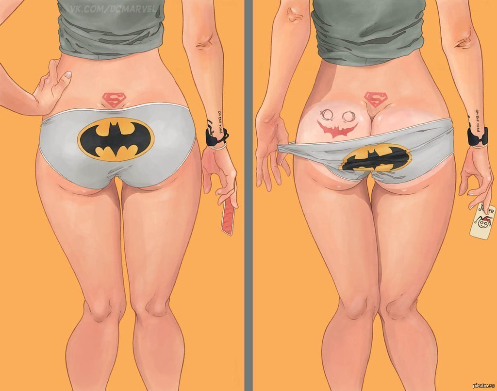 Nice art =) - NSFW, Images, Art, Batman, Superman, Superheroes, Joker, Harlot, Not mine