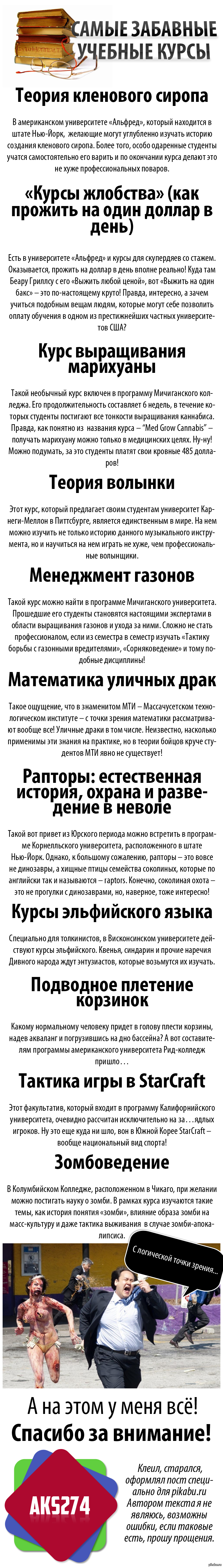 Самые забавные учебные курсы [длиннопост] | Пикабу