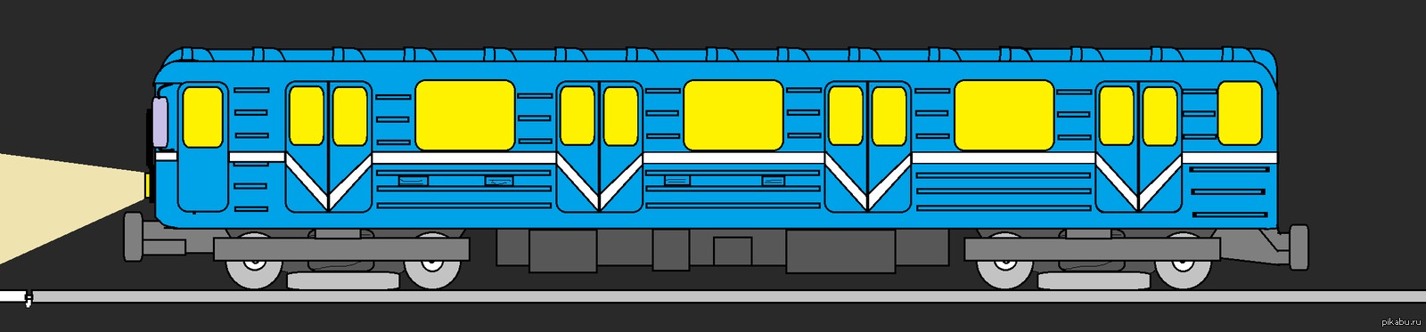 Рисунок поезда метро