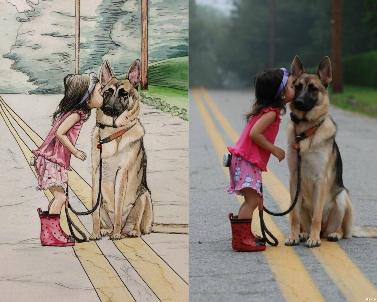 Девушка и собака прикол